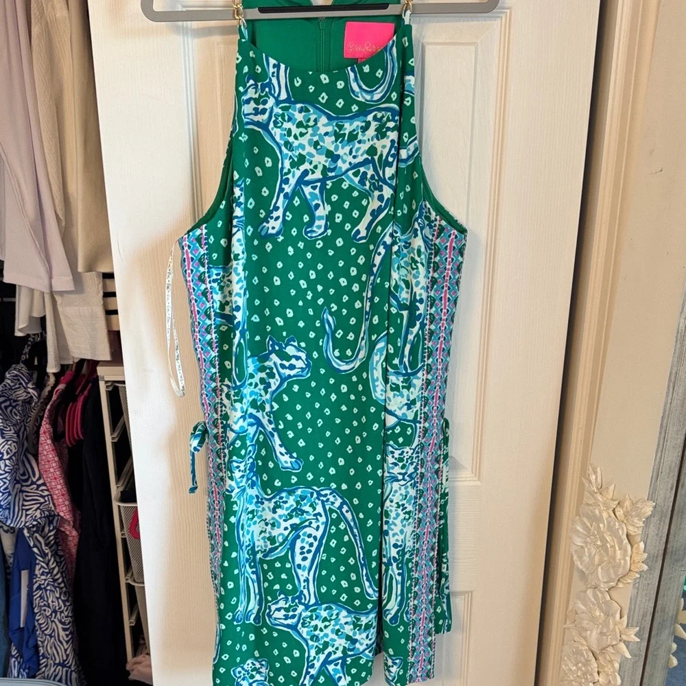 Lilly Pulitzer On The Prowl Pearl Romper 16 Emerald Green Isle Engineered - Picture 1 of 6